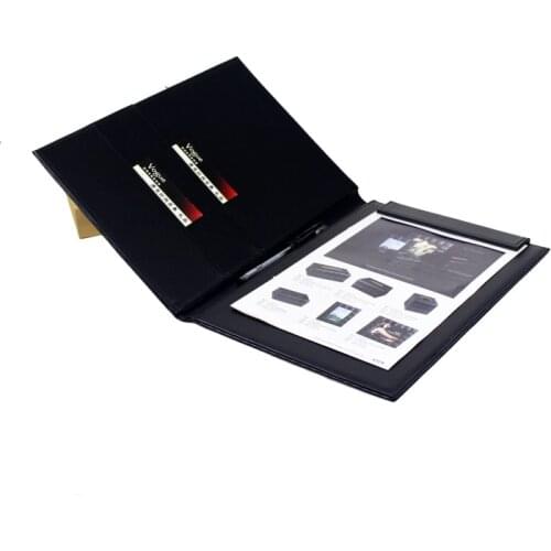 PU Multifunction A4 Business Padfolio Large Paper Clipboard Office Paper Files Organizer Desk Set