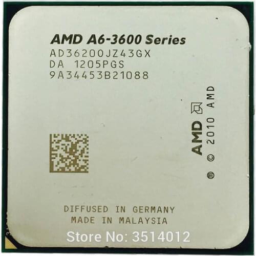 AMD A6-Series A6-3620 A6 3620 2.5 GHz Triple-Core CPU Processor AD3620OJZ43GX Socket FM1
