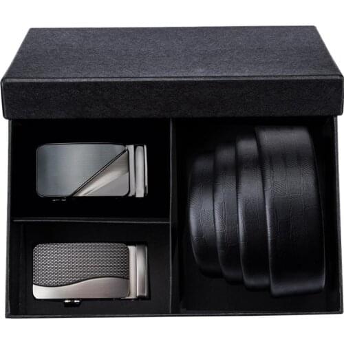 Barry.Wang PG-09 New Arrival Designer Mens Belt 2PC Automatic Buckle High Quality Luxury Leather Belt For Men Business Party