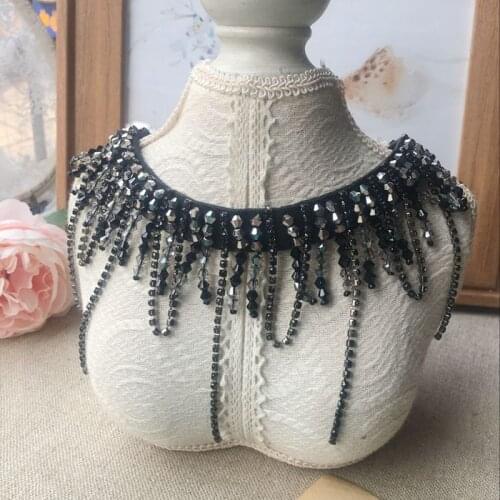 Luxury rhinestone beaded neckline decorative clothing accessories DIY collar hand sewing necklace hanging beads jewelry material