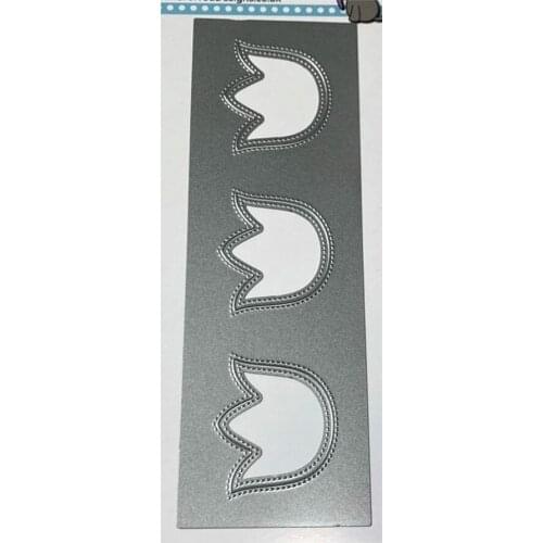 Dies Scrapbooking Metal Tulip Thin Line on Horizontal Mold Dies Craft Embossing Make Paper Greeting Card Making Template DIY