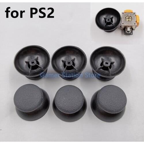 2pcs Replacement Parts Silicone Thumbstick Analog Stick Joystick Cap for Playstation 2 For PS2 Gamepad Button small holes Caps