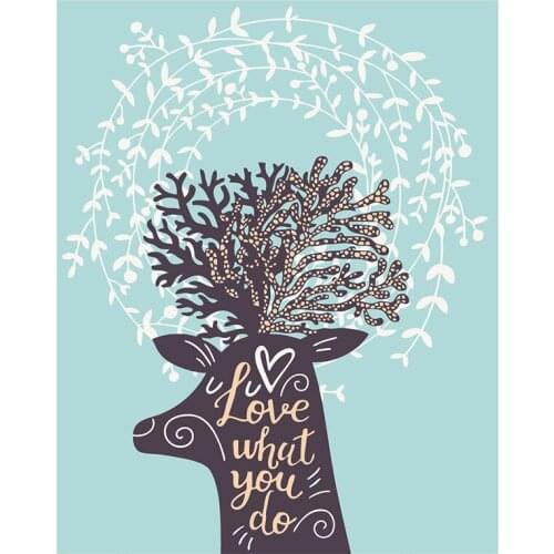 Needlework DIY DMC cross stitch painting 14CT unprinted elk embroidery Counted Cross-Stitch cotton thread,Christmas 1016