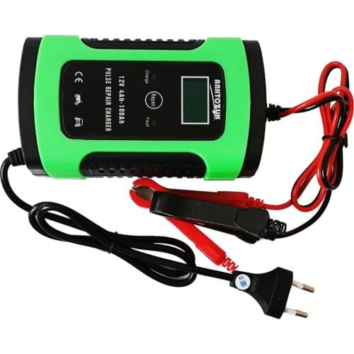 12V6A motorcycle battery charger 12v car battery charging display current voltage battery AGM GEL lead acid maintenance-free bat