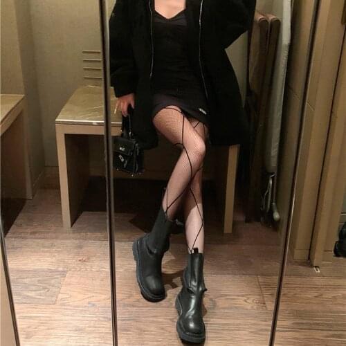 Womens Fashion Diamond Shape Hollow-Out Nylon Fishnet Black Tights Thin See-through Net Pantyhose Hottie Transparent Hosiery