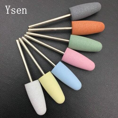 10pc/set 10*24mm Rubber Silicon Nail Drills Big Head Bit Nail Buffer Mills for Manicure Pedicure Cuticle Clean Tools