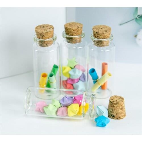 30*70*17mm 30ml Glass Bottles With Cork 50pcs/lot For Wedding Holiday Decoration Christmas Gifts Free Shipping