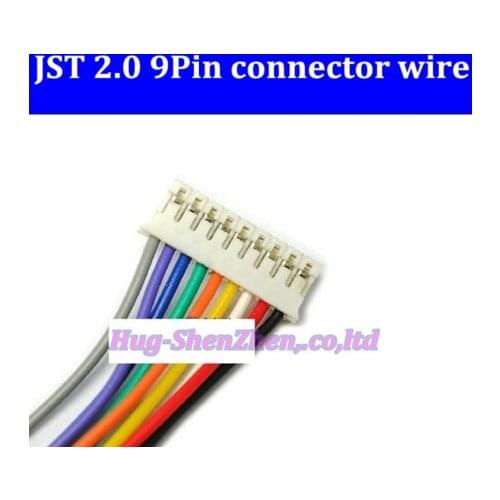 50pcs/lot NEW 9P JST 2.0mm PH2.0 PH 2.0 9pin PH-9p connector with cable 500mm wire 24AWG