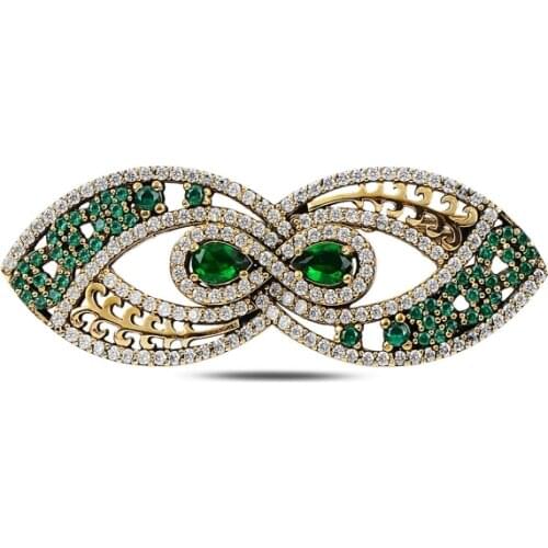 Silverlina Silver Zircon Stone Authentic Brooch