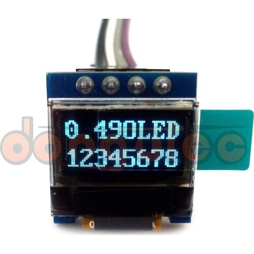 5pcs/lot 0.49 inch White OLED module SSD1306 Drive IC 64*32 QT1306P24 Cable IIC Interface 64x32 oled display module