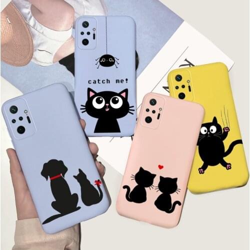 For Xiaomi Redmi Note 10 Pro Case Cute Cat Dog Funny Animals Back Cover On For Fundas Redmi Note 10 Pro Max Note10 pro Coque