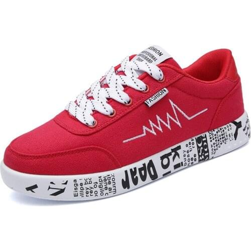 Dropshipping 2018 Fashion Women Vulcanized Shoes Sneakers Ladies Lace-up Casual Shoes Breathable Walking Canvas Shoes Graffiti