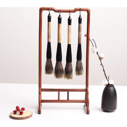 Stone badger and Bristle Nylon hard hair brush, beginning to learn landscape freehand brushstroke technique of traditional