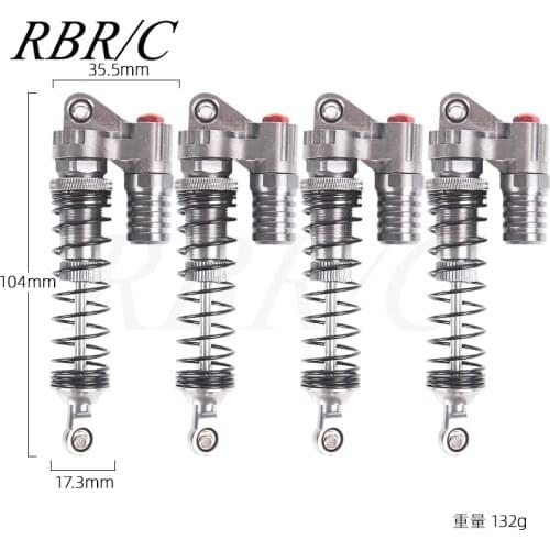 RBR/C X011 Metal Shock Absorber DIY Modified Upgraded Accessory Use For SCX10 1:10 Off-Road Climbing Four-Wheel Drive RC Car Toy