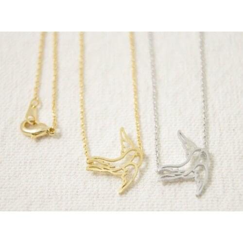 Fashion hollow swallow pendant necklace