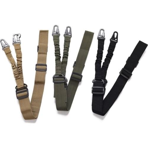 New Black Wholesale outdoor multifunctional tactical sling two-point belt CS tactical strap double-point lanyard nylon task rope