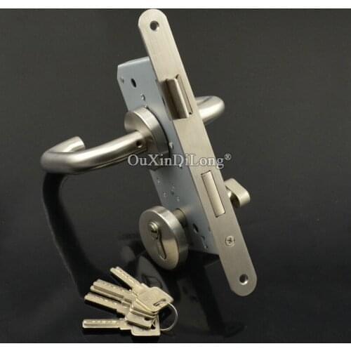 Brand New European Mortise Door Locks Entrance Passage Door Lock 7255/7260 Lock body + Lock Cylinder + Door Handles + Keys