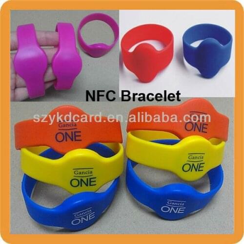 Wholesale 500pcs/lot 13.56mhz RFID Wristband F08 Silicone RFID Bracelet bracelet customized design