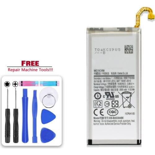 Original Kikiss EB-BA530ABE EB-BA530ABE Battery for Samsung Galaxy A8 2018 A530 SM-A530F A 530 Bateria Batteries