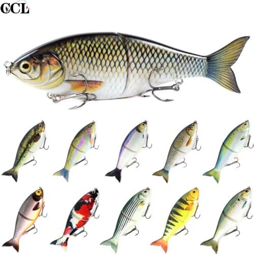 180cm 82g Slow Sinking Wobblers Bait Jointed Fishing Lures With 3D Real Eyes For Pike Bass Swimbait Fishing Tackle