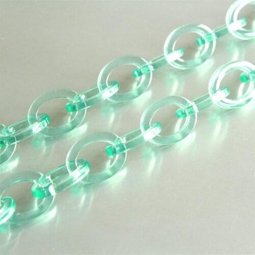 3feet Clear Green Acetate Acrylic Oval Necklace Chain,Plastic Jewelry Chain, Top Quality Eyegalss Chain,Size 19mmx15mm