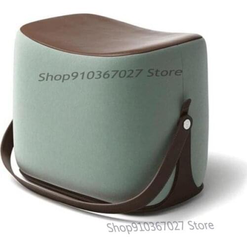 Nordic Creative Shoe Stool Net Red Home Living Room Leather Stool Sofa Stool Light Luxury Foot Saddle Stool Storage Footrest