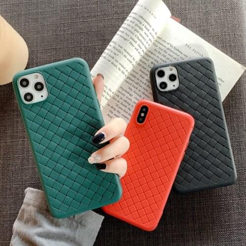 Gimfun Simple Weaving Pattern Case for IPhone Xr Xs Max X 6 7 8 Plus Cases Ultra Thin Soft Silicone Cover for Iphone 11 Pro Max