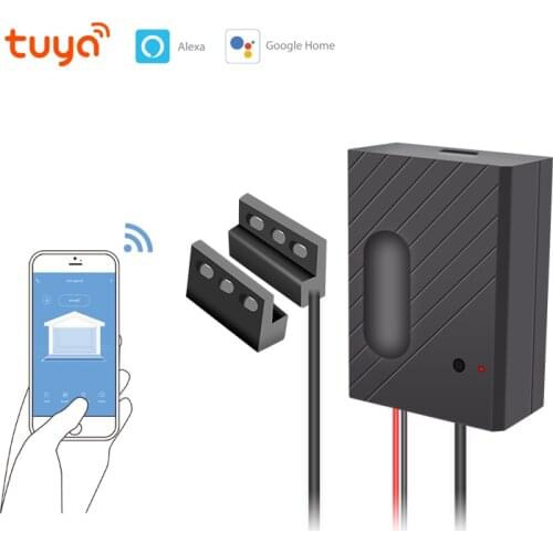Smart Tuya WiFi Garage Door Automatic Opener Mobile APP Alexa Echo/Google Home Voice Remote Control Door Entry Gate Open & Close