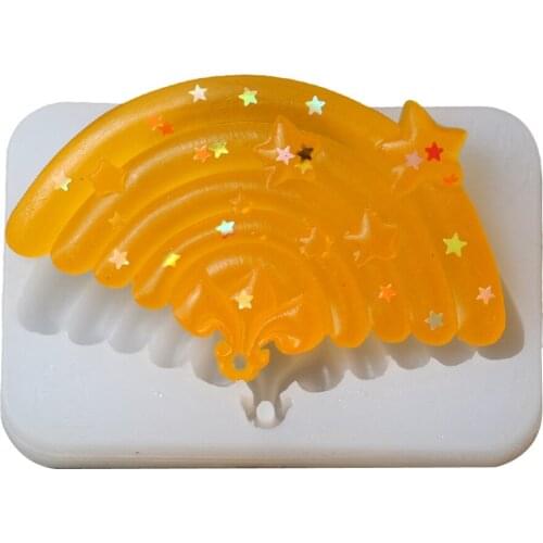 Fan Pendant Necklace Earrings Beads Casting Crystal Molds Epoxy Silicone Resin Liquid Mold DIY Jewelry Making Craft Tool