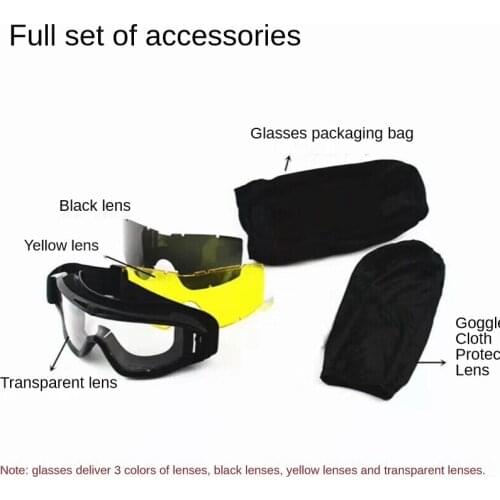 Windproof Anti-Fog Impact-Resistant Glasses Off-Road Motorcycle Riding Goggles Military Fans Cs NEW Paintball Goggles