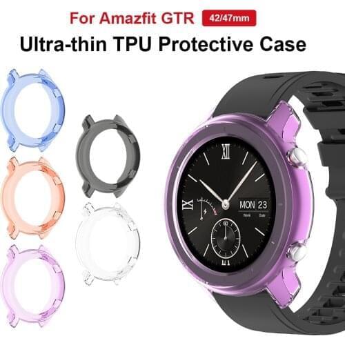 Hard Protective Case TPU Watch Screen Protector Cover TPU Protection Watch Case For Amazfit GTR Watch 42mm 47mm