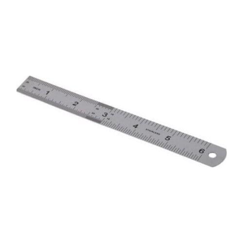 1 pcs Stainless Steel Measuring Straight Ruler Tool Hot Sale Portable Double Side 15cm 6 inch Rulers Wholesale