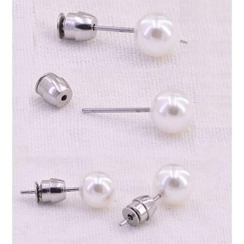 10Pcs Secure Earring Lock Earring Back Ear Studs Nuts Replacement Earring Posts H37C