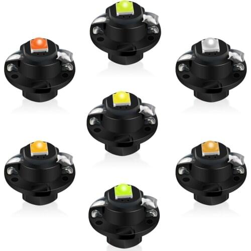 100pcs B8.4 T3 T4.2 T4.7 3030 Car Bulb LED Interior Auto Light Dash board Instrument Lamp Blue Red Yellow Pink Wholesale 12V