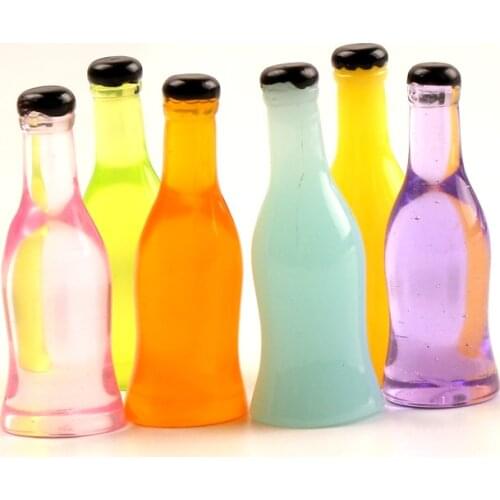 20Pcs 29x10mm Mixed Resin Beer Bottle Cabochon Flatback Decoration Crafts Embellishments For Scrapbooking Diy Accessories