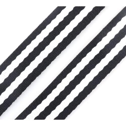 3Yards Heavy Weight Stripe 1" Webbing for Dog Collar Fabric Belt Cotton Webbing for Handles Handbag Purse Polyester Webbing Key
