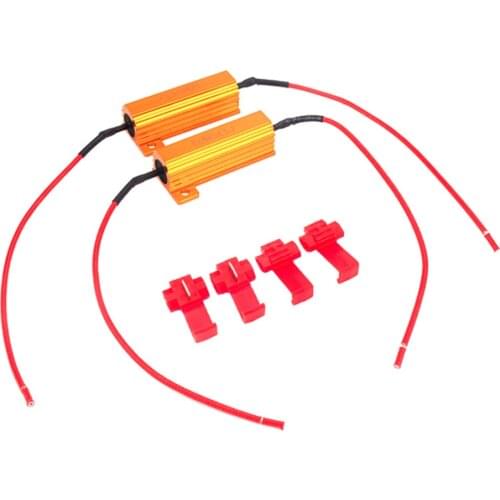 4pcs Load Resistors LED Turn Signal Light Blink Flash Fix Load Resistors 50W 6Ω LED Bulbs Light Error Free Code Canceler Decoder