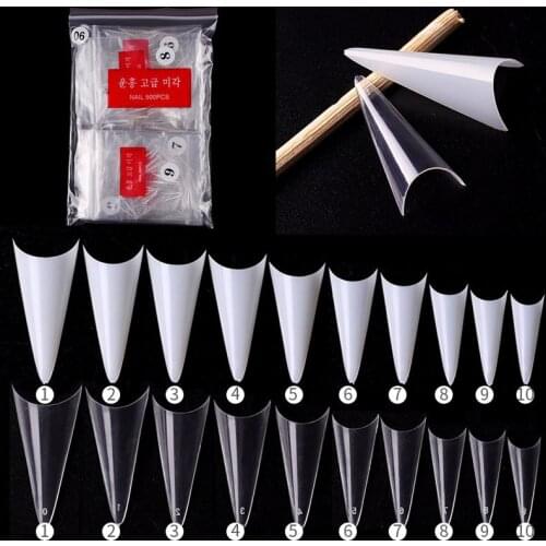 500 Packs/bags Nail Art French Nails Seamless Nails Ballet Nails Transparent Nails Toenails Toenails Nail Pieces Nail Fake