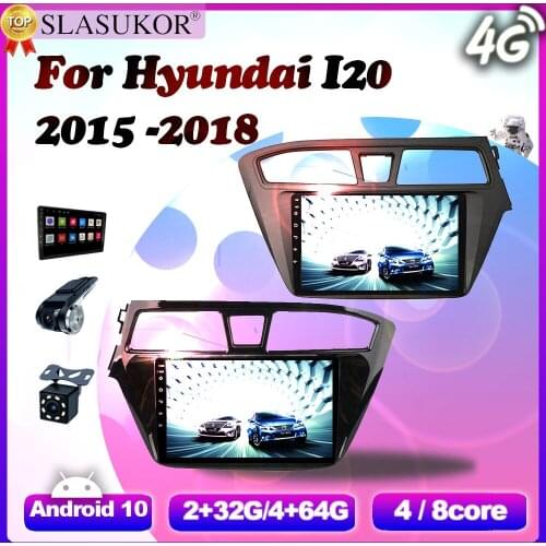 6G+128G Android Car Radio Player For Hyundai I20 2015 2016 2017 2018 Left Right GPS Navigation Carplay Auto head unit no 2 din