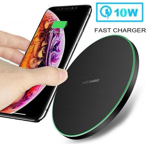 Wireless Charger Pad Qi 10W Induction Charging Stand Chargers for Samsung Note 10 9 8 S10 S9 S8 Plus Xiaomi Mi9 5G for iPhone 11