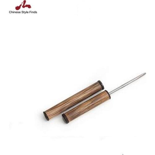 Stainless Steel Tea Knife Bamboo Handle Chinese Kung Fu Puer Tea Set Accessories Pry Tea Tool Teaware Needles Cones