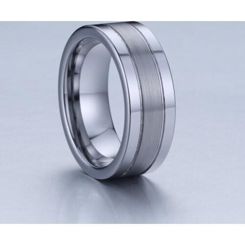 Hardy Man jewelry Silver color Tungsten carbide ring 8mm LOVE Alliances wedding band Couple rings for men