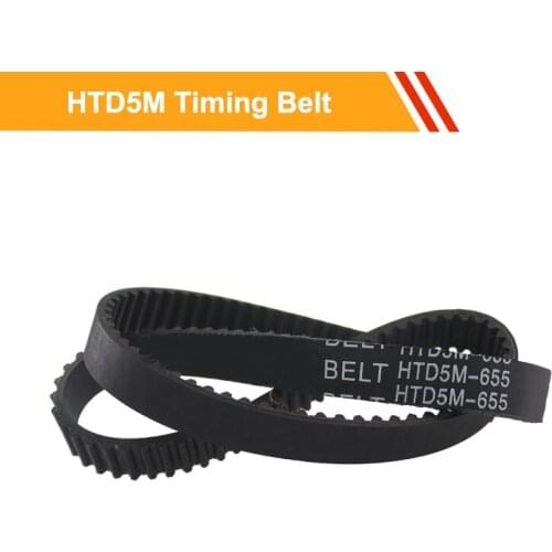 HTD5M Closed loop Rubber Timing Belt 630/635/640/645/675/680mm Drive Belt 10/15/20/25/30mm Belt Width Rubber Belt