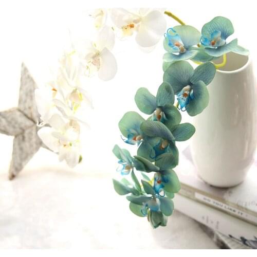 72cm High Quality Butterfly Moth Phalaenopsis Fake Flower Artificial Silk White Orchid Flowers for Wedding Home Festival Decor
