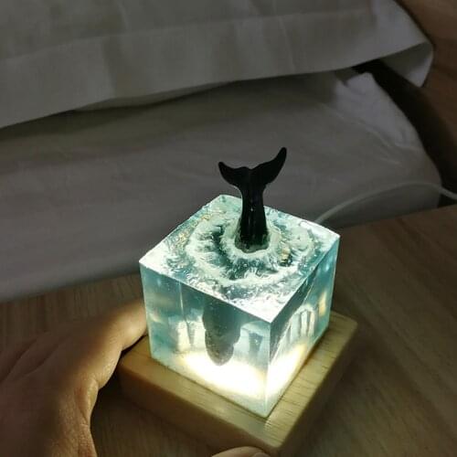 Handicraft Resin Wenchuang products creative gifts marine ornaments Ocean Whale Cafe night light