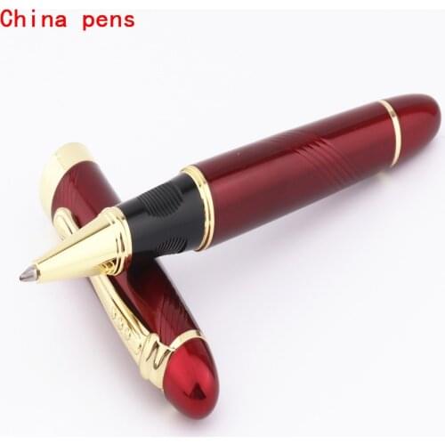 JINHAO X450 Red wine Spiral pattern marble Business office Medium nib Rollerball Pen New