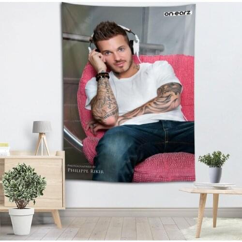 Nice M Pokora Tapestry Wall Hanging Decor Wall Cloth Tapestries Home Decoration Accessories Psychedelic Carpet Decorative 2.25