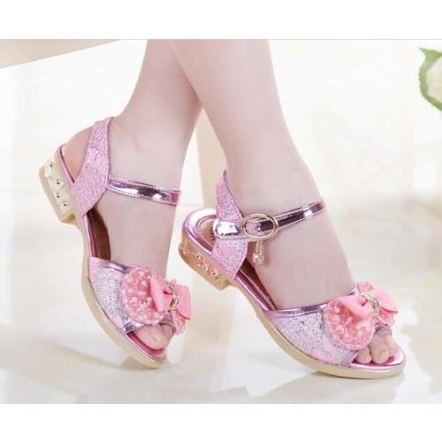 Summer Children Sandal Flowers Girls Gladiator Sandals Rubber Rubber Child Dress Shoes For Girl Baby Sandals Size25-36