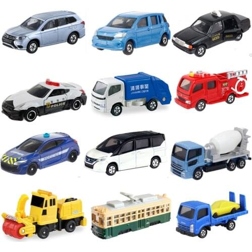 Takara TOMY Tomica Alloy Car Diecast Model Bus Engineering Truck Fire excavator Forklift Lotus McLaren Mixer Taxi Toys for Boy