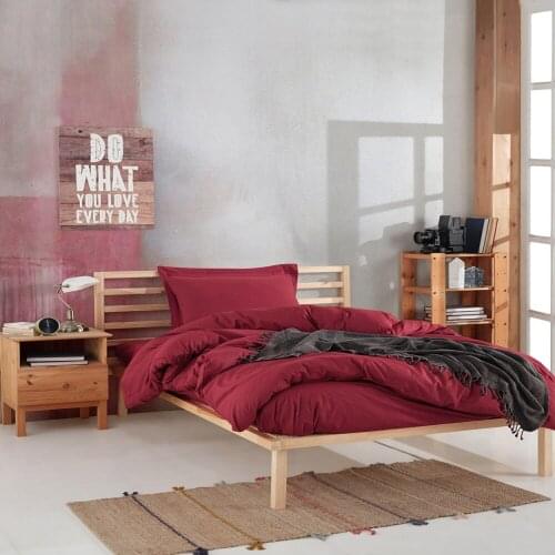 100% Natural Cotton Solid Color Duvet Cover Set Single FreshColor 3-Piece Simple And Stylish Design European American Style Easy